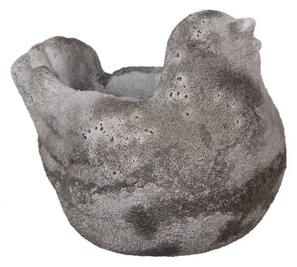 Dekorácia cementový antik kvetináč vtáčik - 18*12*13 cm - Clayre & Eef
