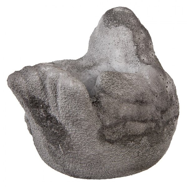 Dekorácia cementový antik kvetináč vtáčik - 18*12*13 cm - Clayre & Eef