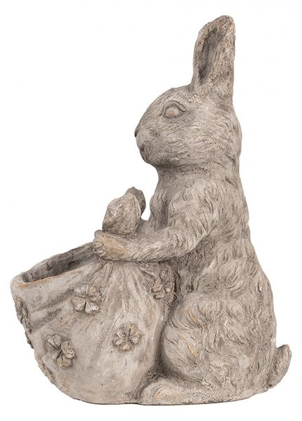 Dekorácia cementový kvetináč králik so šatkou - 20*24*31 cm - Clayre & Eef