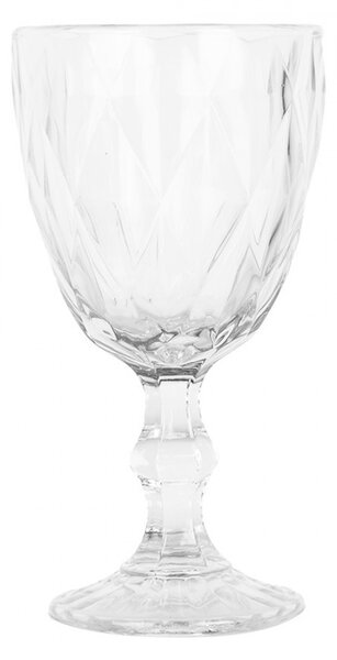 Transparentný pohár na víno Diamond - Ø 9*17 cm / 250 ml - Clayre & Eef