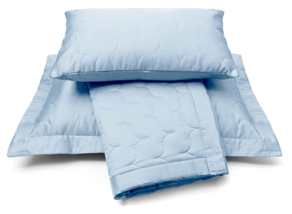 Vandyck Luxusný saténový prehoz na posteľ Dusty blue - sv. modrá - 260x260 cm