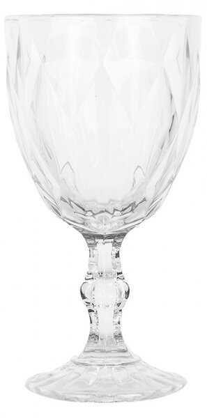 Transparentný pohár na víno Diamond - Ø 9*17 cm / 250 ml - Clayre & Eef