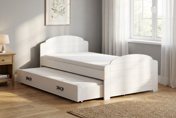HRUŠKA Posteľ s prístelkou LILI 200x90 Biela