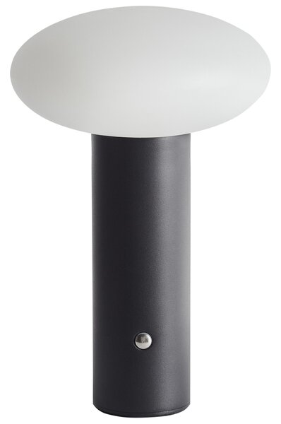 Stolná LED lampa čierna bezdrôtová železná s tienidlom moderné osvetlenie do interiéru