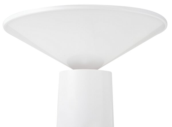 Stolná lampa biela železo s dotykovým vypínačom nabíjanie cez USB kábel bezdrôtová moderný štýl interiér exteriér
