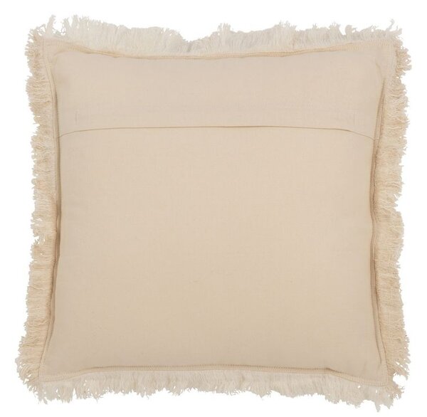 Béžový mušelínový vankúš so strapcami Muslin - 45*10*45 cm - J-Line by Jolipa