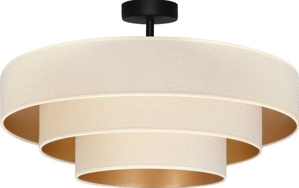 Brilagi - Prisadený luster LUNETA 3xE27/60W/230V pr. 80 cm krémová/zlatá