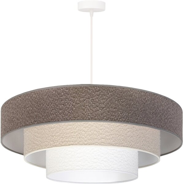 Brilagi - Závesný luster na lanku LUNETA 3xE27/60W/230V priemer 80 cm sivá/krémová/biela
