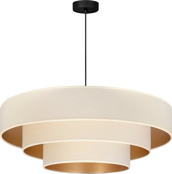 Brilagi - Závesné svietidlo na lanku LUNETA 3xE27/60W/230V pr. 80 cm krémová/zlatá