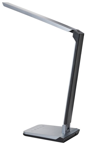 Stolná LED lampa tmavosivá syntetický materiál nastaviteľný jas a farba svetla stmievač moderný štýl domáca kancelária
