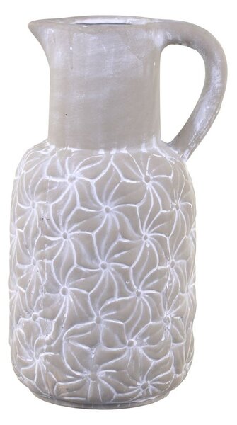 Cementový antik dekoračný džbán s kvetmi Colmar - 16*14*30cm - Chic Antique