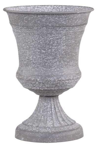 Zinková antik plechová váza na nohe Wallier - Ø 14*20 cm - Chic Antique