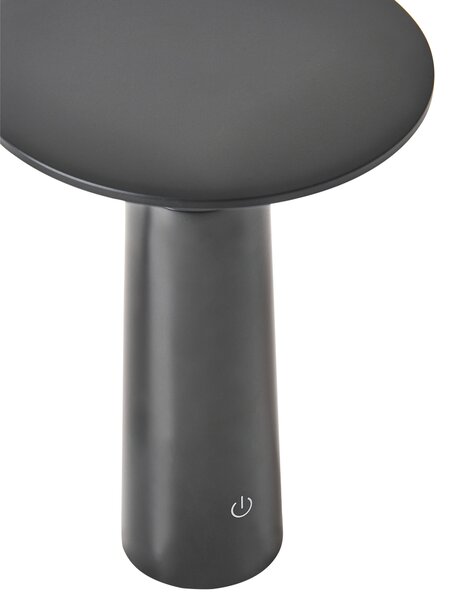 Stolná lampa čierna železo s dotykovým vypínačom nabíjanie cez USB kábel bezdrôtová moderný štýl interiér exteriér