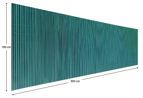 KONDELA Záhradná zástena, zelená, 300x100 cm, ABEO