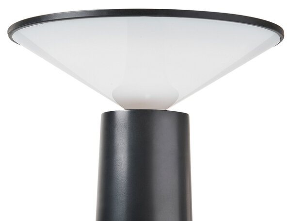 Stolná lampa čierna železo s dotykovým vypínačom nabíjanie cez USB kábel bezdrôtová moderný štýl interiér exteriér