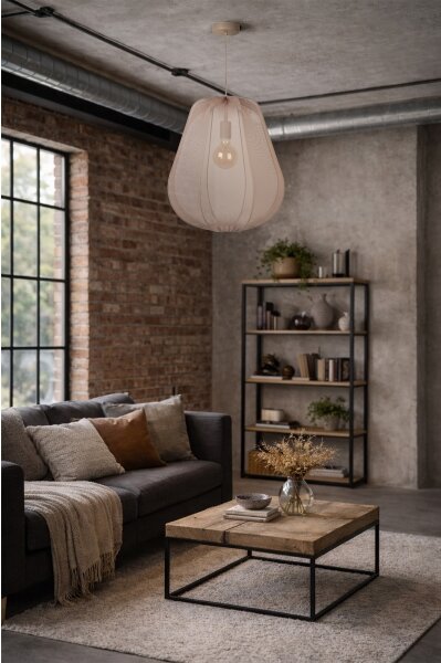 Brilagi - LED luster na lanku ARVEN 1xE27/8W/230V priemer 37 cm béžová