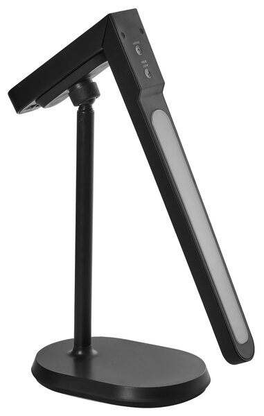Stolná LED lampa čierna syntetický materiál multifunkčná 3 režimy teploty svetla so stmievačom odnímateľná nastaviteľná kancelária