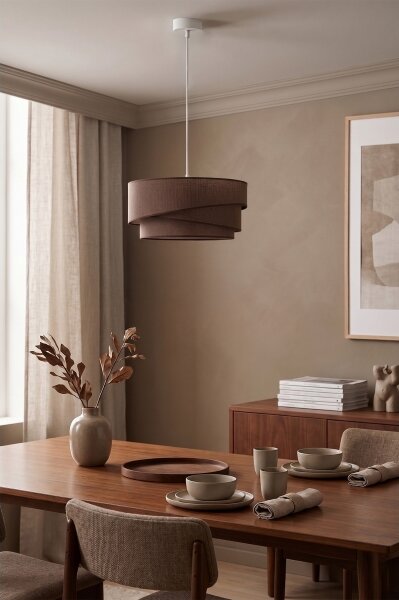 Brilagi - Závesný luster na lanku ARROW 1xE27/60W/230V priemer 45 cm, hnedý