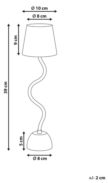 Stolná lampa béžová železo hliník s dotykovým vypínačom nabíjanie cez USB kábel bezdrôtová moderný štýl interiér exteriér