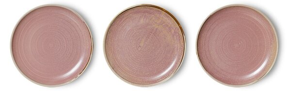 Rustikálne ružový porcelánový dezertný tanier Chef - Ø 20*3 cm - HKLIVING