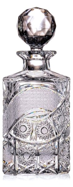 Bohemia Crystal Ručne brúsená fľaša na whisky, rum a pálenku MOA 800ml