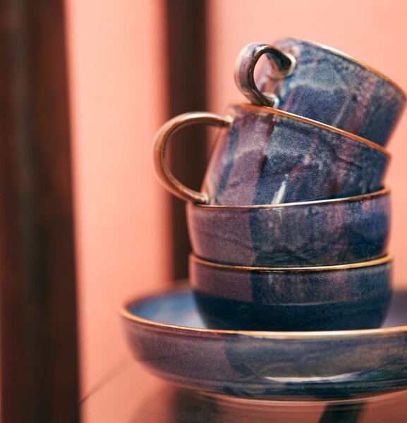 Rustikálne modrá porcelánová miska Chef - Ø 11*6 cm / 260 ml - HKLIVING