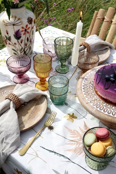 Set 6ks farebných pohárov na víno Saint-Émilion - Ø 7,5*14 cm / 230ml - Chic Antique