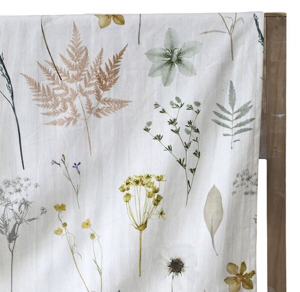 Krémový bavlnený obrus s divokými kvetmi Aix Wild Flowers - 140*240 cm - Chic Antique