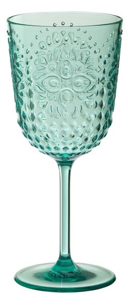 Modrá plastový pohár na nohe Aqua Blue - Ø 9*20 cm/ 400 ml - J-Line by Jolipa