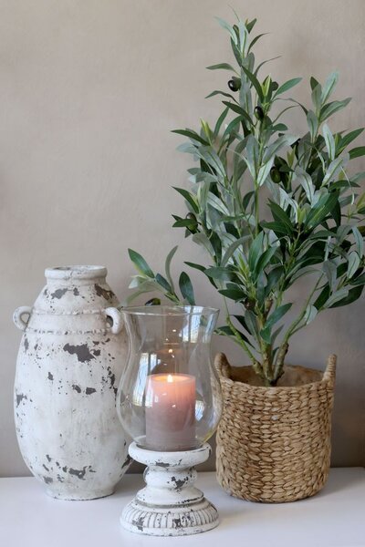 Dekorácia umelý stromček olivovník s olivami Olea Tree - Ø 12*73 cm - Chic Antique