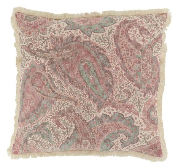 Ružová obliečka na vankúš paisley vzor Aix Wild Flowers - 50*50 cm - Chic Antique