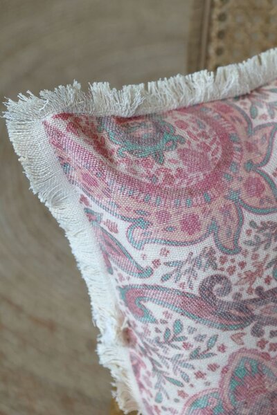 Ružová obliečka na vankúš paisley vzor Aix Wild Flowers - 50*50 cm - Chic Antique