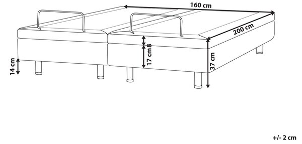 Polohovateľná posteľ krémová biela buklé čalúnenie 160 x 200 cm elektrické nastavenie s diaľkovým ovládaním rám postele bez čela