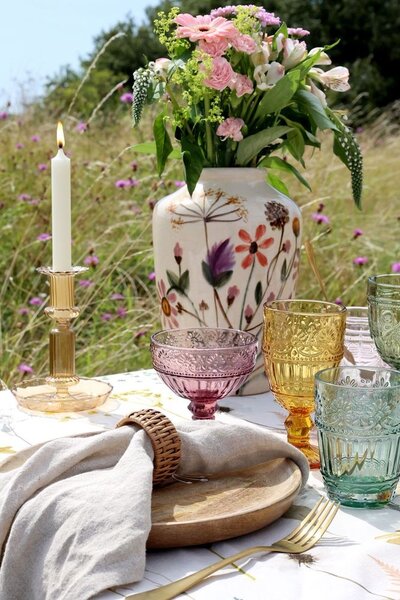 Set 6ks farebných pohárov na víno Saint-Émilion - Ø 7,5*14 cm / 230ml - Chic Antique