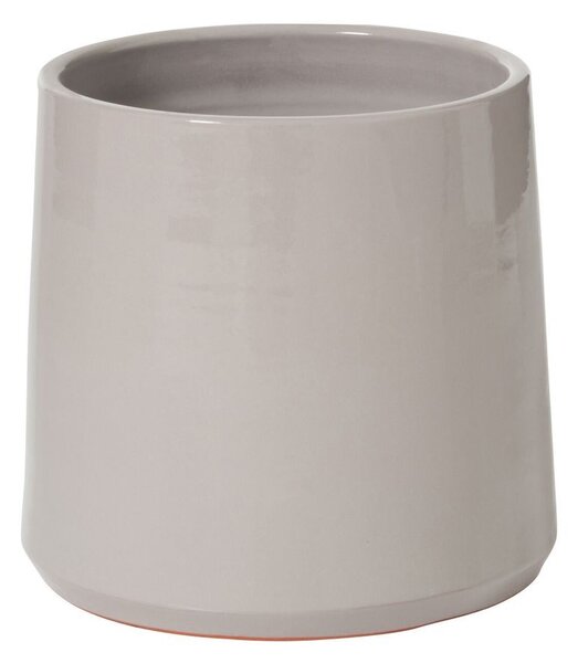 Šedý keramický obal na kvetináč - Ø 24*Ø 21*22 ​​cm - J-Line by Jolipa