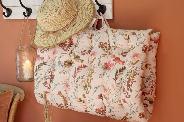 Krémový matrac s kvetmi Aix Quilt Wild Flowers - 60*100 cm - Chic Antique