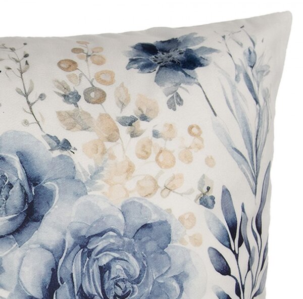 Béžová obliečka na vankúš so srdcom z ruží Rose - 45*45 cm - Clayre & Eef