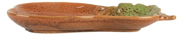 Dekoračný keramický tanierik v tvare tekvice Retro Uniq - 17*10*2 cm - Clayre & Eef