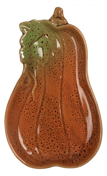 Dekoračný keramický tanierik v tvare tekvice Retro Uniq - 17*10*2 cm - Clayre & Eef