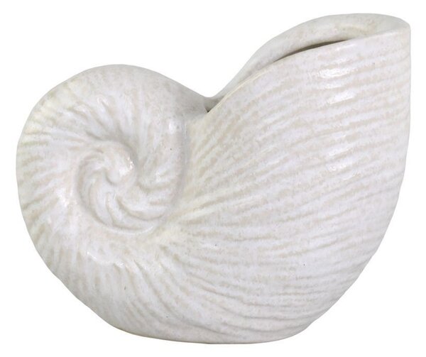 Krémová antik keramická dekorácia váza mušle Shells - 17*10*14 cm - Chic Antique