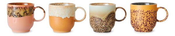 Béžovo-hnedý hrnček Coffee 70s Shell - 10 * 7 * 8cm / 250 ml - HKLIVING