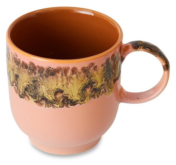 Béžovo-hnedý hrnček Coffee 70s Shell - 10 * 7 * 8cm / 250 ml - HKLIVING