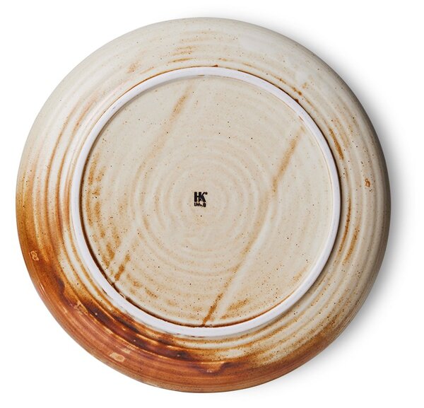 Rustikálne ružový porcelánový dezertný tanier Chef - Ø 20*3 cm - HKLIVING