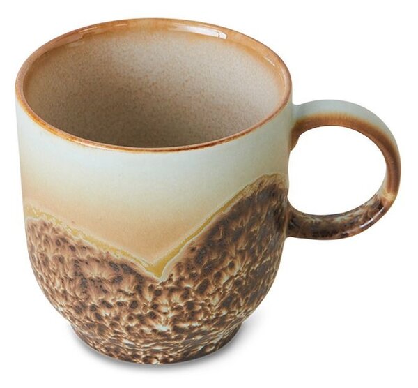 Béžovo-hnedý hrnček Coffee 70s Shell - 10 * 7 * 8cm / 250 ml - HKLIVING