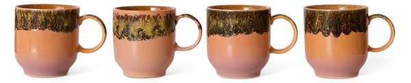 Béžovo-hnedý hrnček Coffee 70s Shell - 10 * 7 * 8cm / 250 ml - HKLIVING