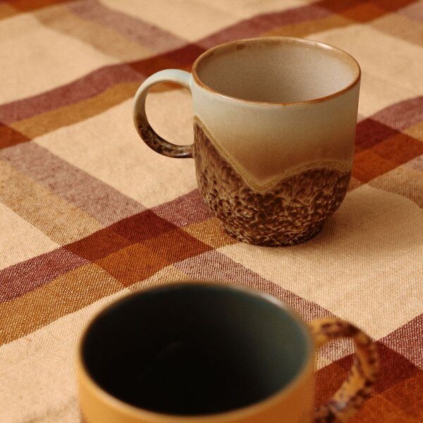 Béžovo-hnedý hrnček Coffee 70s Shell - 10 * 7 * 8cm / 250 ml - HKLIVING