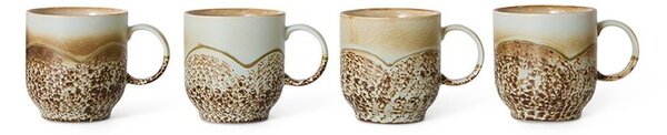 Béžovo-hnedý hrnček Coffee 70s Shell - 10 * 7 * 8cm / 250 ml - HKLIVING