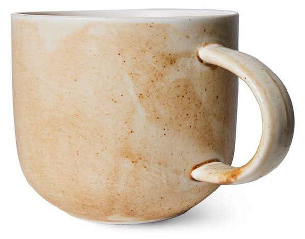 Rustikálne béžový porcelánový hrnček Chef - 12*9*8 cm / 320 ml - HKLIVING