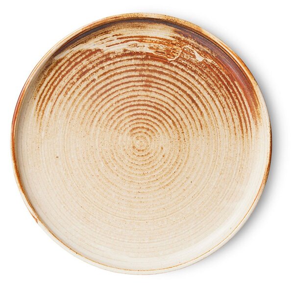 Rustikálne ružový porcelánový dezertný tanier Chef - Ø 20*3 cm - HKLIVING