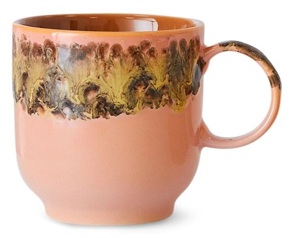 Béžovo-hnedý hrnček Coffee 70s Shell - 10 * 7 * 8cm / 250 ml - HKLIVING